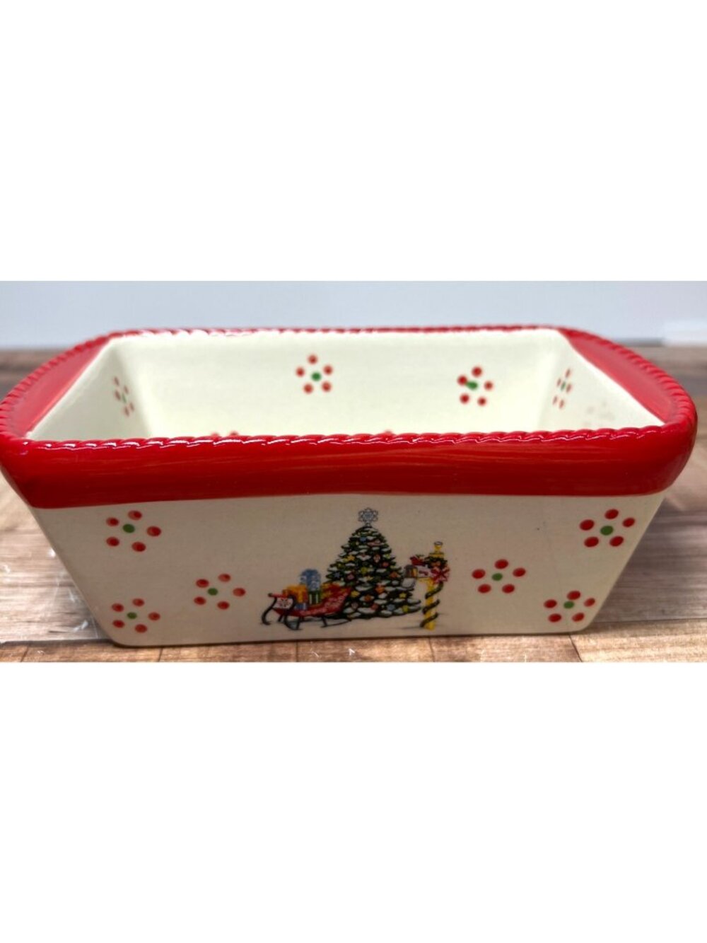 Temp-tations Holiday 12 Oz Ceramic Loaf Pan With Lid